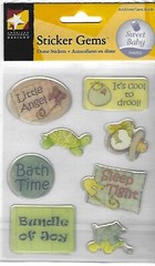 SWEET BABY STICKER GEMS SCRAPBOOKING *AMERICAN TRADITIONAL 8 PCS