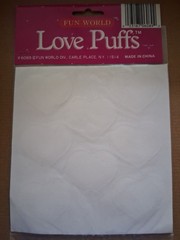 NOS Fun World Love Puffs Stickers Valentine Hearts Puffy Vintage