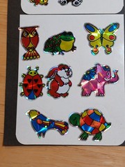 Vintage 1980s Vending Machine Prism Sticker Sheets Snail Rainbow Alien Lot of 10