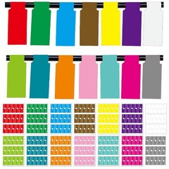 14 Sheet Multicolor Cable Labels, 420 Pcs Waterproof Vinyl P-Shaped Cable Tag…