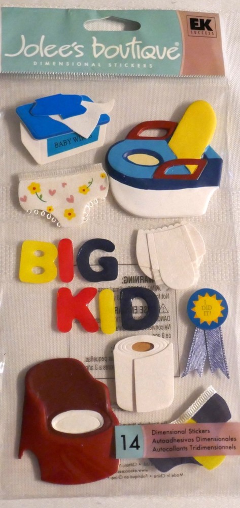 RARE ! POTTY TRAINING ! 1 PACK BYJOLEE’S BOUTIQUE SPJBLG046 14 PIECES