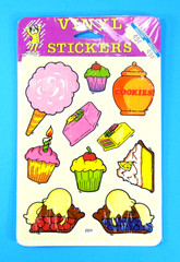 Vintage BJ’s Sweet Treats Desserts 1 Sheet Vinyl Sticker Pack