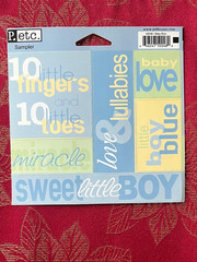 RARE BABY SWEET LITTLE BOY PEBBLES INC CARDSTOCK STICKERS – SHIPS FREE