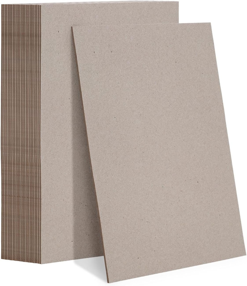 Heavy-Duty Chipboard Sheets 8.5 x 11-20 Pcs, Goefun 80pt/2mm Thick Greyboard Boo