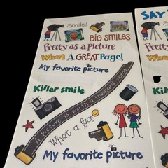 MAMBI sticker Sheets Set Of 2 Camera Pictures Smile 2001 Open & Missing