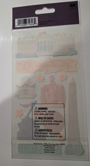 Washington DC-1600 Pennsylvania Ave&Monuments Sticko Classic Stickers By EK Succ