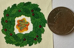 CHRISTMAS STOCKING Stickers(10pc) Creative Memories*Wreath*Holly*Cookies*Holiday