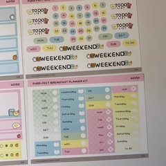 Hubman & Chubgirl Purr-Fect Breakfast Planner Kit Stickers