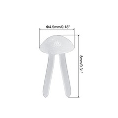 150 x Brads for Paper Crafts White Metal Round Paper Fasteners 8 mm