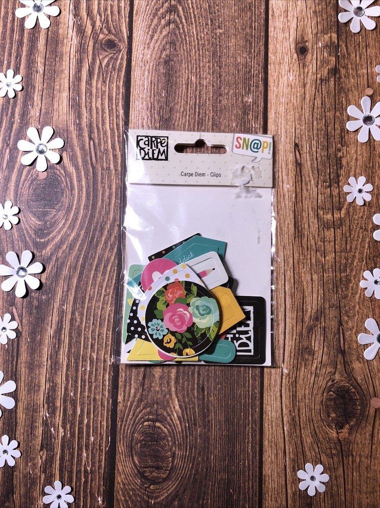 Carpe Diem Decorative Shaped Plastic Clips – Bookmarks, Paper clips