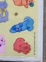 New In Package! 4 Sheets Of Cat And Dog Stickers 1985 Hallmark Ambassador