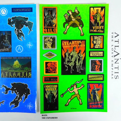 Disney Atlantis The Lost Empire Lot of 6 Sandylion Stickers Prismatic Kromekote