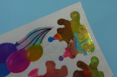 Vintage Sandylion Mother of Pearl Birthday Party Bears Sticker Mod