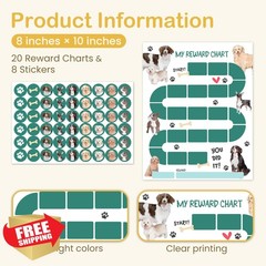 HJLLOQR Dog Theme Reward Chart 20 Charts 432 Stickers