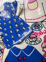 RARE 1984 Sandylion Maxi Activity Sheet Stickers DRESS A RAG DOLL Pink And Blue
