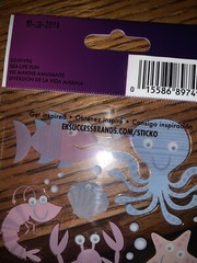 Sticko JOLEES Velum Fish Lobster Crab Shrimp Shark Whale Octopus Clams Sea Ocean