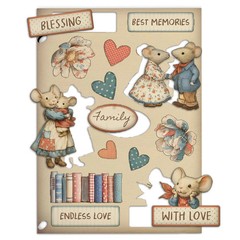 Stamperia Family A5 Wooden Colored Shapes
