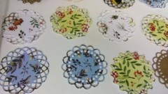 Minature Doilies LOT 30 hand punched scrapbooking embelishments card paper 1.5″