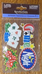 Recollections Games Night Poker Cards Chips Gamble Family Fun Scrapbook Stickers