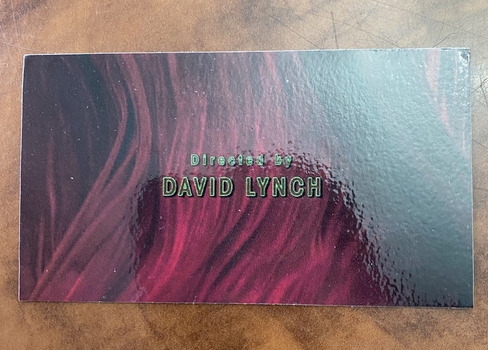 Vinyl Directed By David Lynch Sticker Twin Peaks Red Curtain Background 4×2.3 In