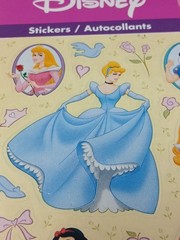 NEW Sandylion DISNEY Princess Cinderella, Aurora, Snow White Stickers NIP