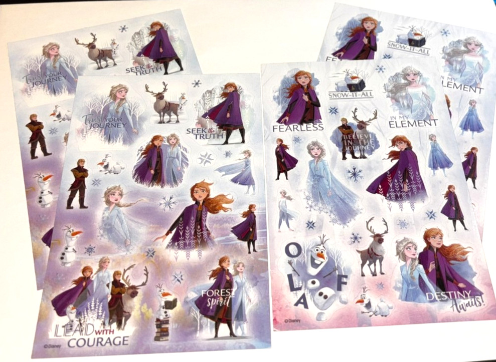 Disney Frozen II Stickers Standard Glossy 4 Sheets by American Greeting