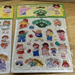 Vintage Lot 3 Cabbage Patch Puffy Stickers Stick Ons 1983 Diamond New Sealed CPK