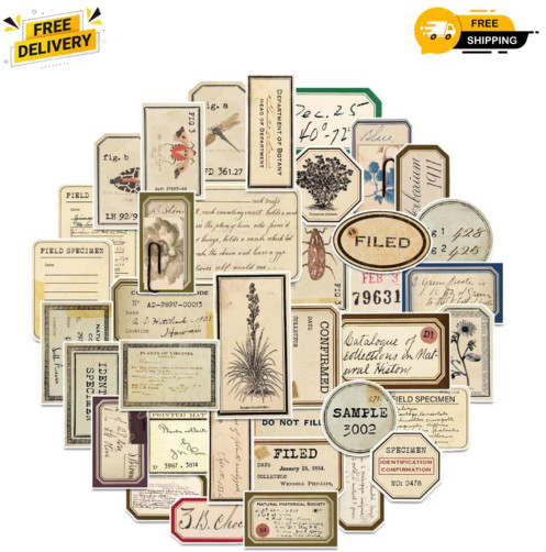 140 Pcs Vintage Aesthetic Stickers for Adults, Junk Journal Supplies for Scrapbo