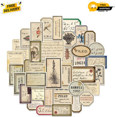 140 Pcs Vintage Aesthetic Stickers for Adults, Junk Journal Supplies for Scrapbo