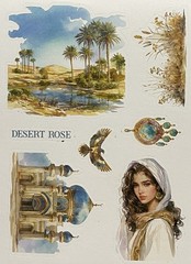 Desert Rose Stickers for Scrapbooks & Journals – 20 Pages – 100 Stickers