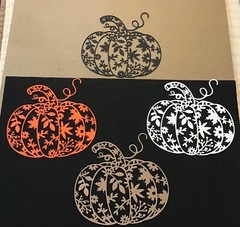 Large Fancy Fall Pumpkin Die Cut Embellishments 4” x 4-1/4” Choose Color 5 pcs