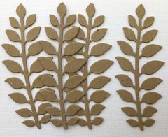 {4} *Garden Greens Vine Stem Foliage* Bare Leaves Chipboard Die Cuts – 4 1/4″