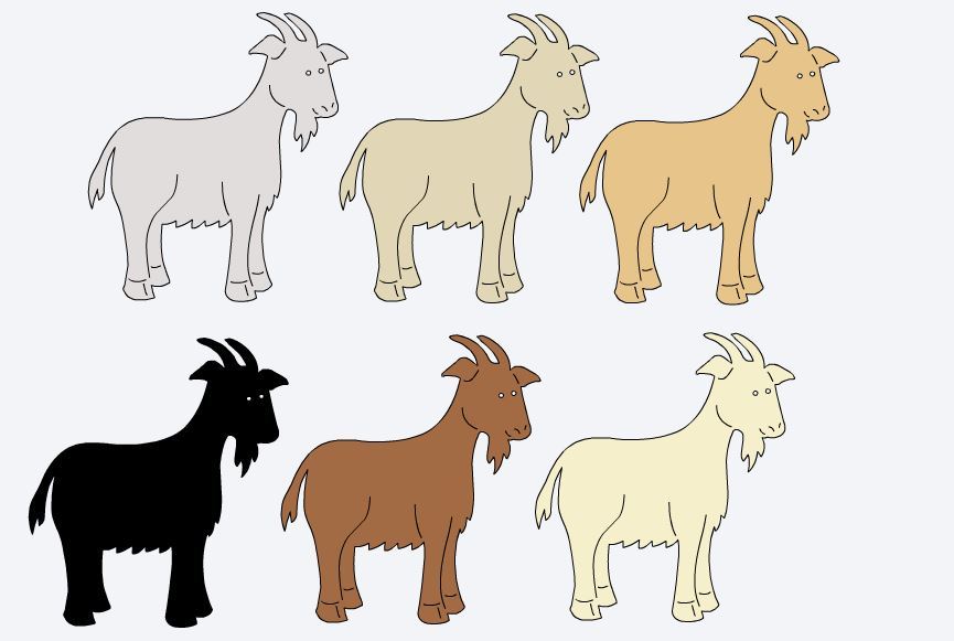 Die cuts Set of 12 Goats 3″ H Scrapbooking, Embellishments
