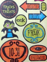 HALLOWEEN Self Adhesive Die-Cut Stickers (18pc)Reminisce•Holiday•Witches•Cat