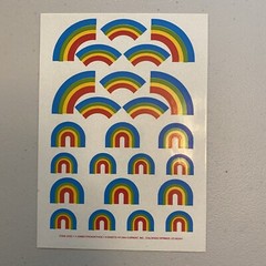 Vtg Current Inc Stickers Lot Rainbows Hearts Bears Butterflies 11 Sheets 1984