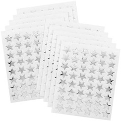 0.6″ Star Stickers – 1920 Pcs, 40 Sheets – Reward Stickers 1920 Pieces Silver