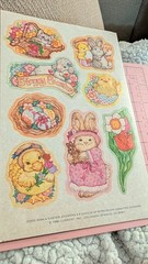 Vintage Current Inc Stickers Easter 1 Sheet 1980(Heavy Age Discoloration)