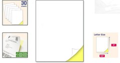 Matte Finish White Sticker Paper – 30 Laser/Inkjet Sheets, Easy Write Surface