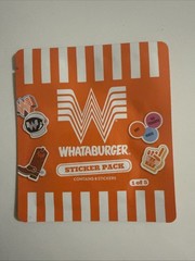 2026 Whataburger Kids Meal Sticker Pack 1 of 5 Collectible Sealed Set of 8 New
