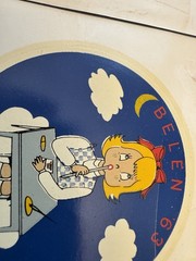 Lot 2 Rare Vintage Waterslide Type STICKER BELEN 63 ? 1963 Unknown Origin