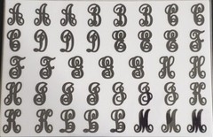 MADE MINE Self-Adhesive Rub-Ons – BLACK SCRIPT FONT – 237 pcs