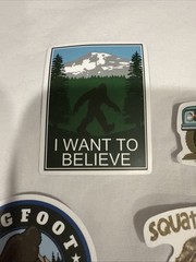Lot of 10 Assorted Outdoor Bigfoot Sasquatch Yeti Swamp Ape Believe Stickers