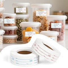 2 Rolls 1000 Pieces Food Labels Stickers, 1×2 inch Removable inch, Blue