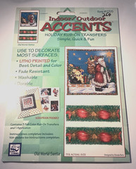 Vintage Indoor Outdoor Accents Rub On Transfers Christmas #2705 Factory Sealed