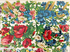 VTG VICTORIAN SCRAP PZB WILD FLOWERS MIXED FLORALS DIECUTS GERMANY