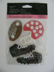 Provo Craft Stand-Outs FOOTBALL 3D Paper Sculpture Stickers NIP
