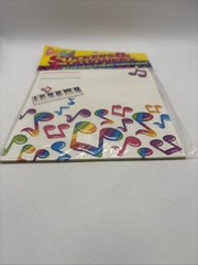 Lisa Frank Stickers & Stationery Vintage Postalettes Piano Music Notes NOS