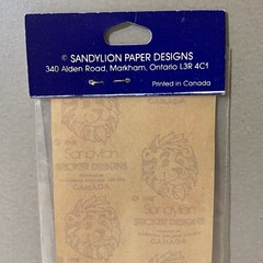 Vintage Sandylion Brown Back Fuzzy Apple Stickers