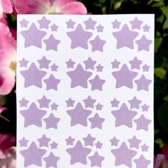 Glitter Star Sticker Sheet! – 0.25 to 0.75 inch