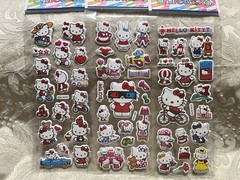 Retro Vintage Look Hello Kitty 3D Bubble Puffy Stickers 3 sets (#36)